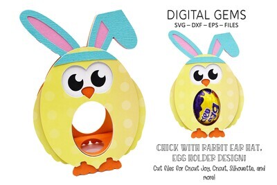 Chick with Rabbit ear hat, egg holder design
