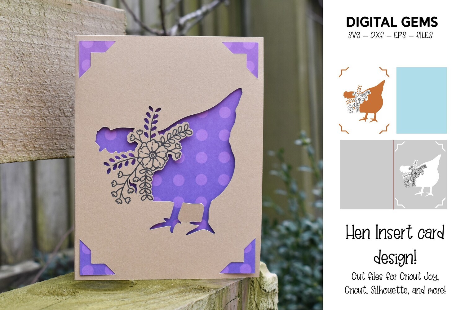 Hen card design