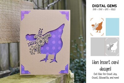 Hen card design