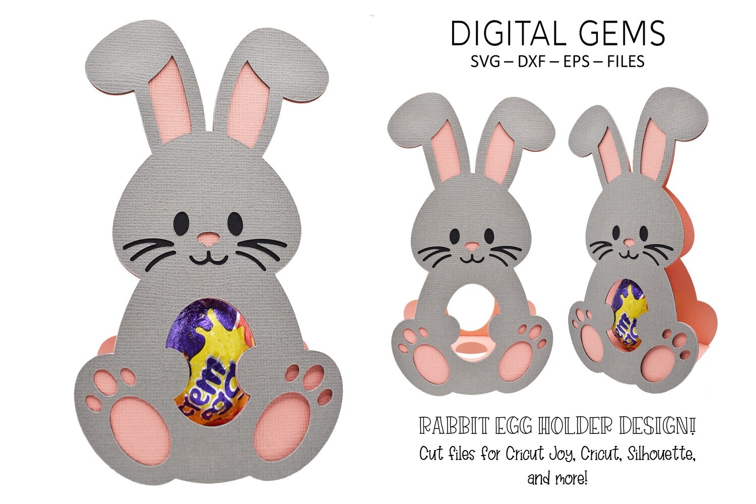 Animal egg holder designs Duck, Rabbit, Penguin and Lamb