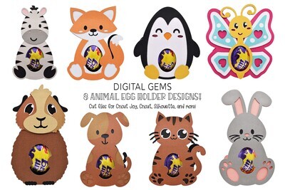 Animal Egg holder designs! Eight animal SVG files included!