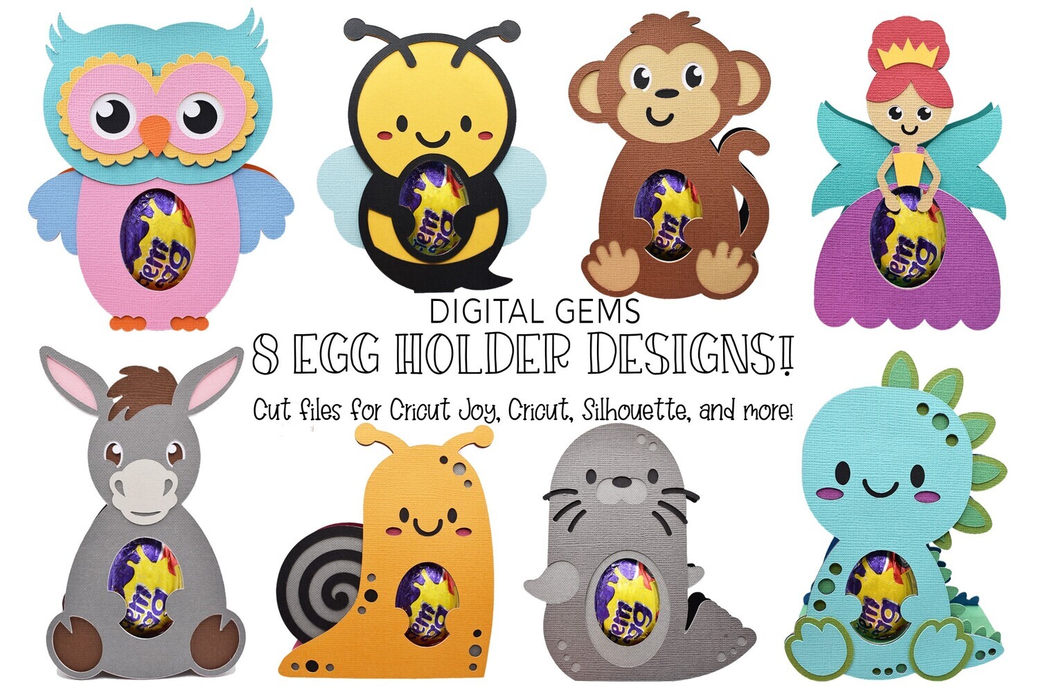 Egg holder bundle! Eight SVG files included!