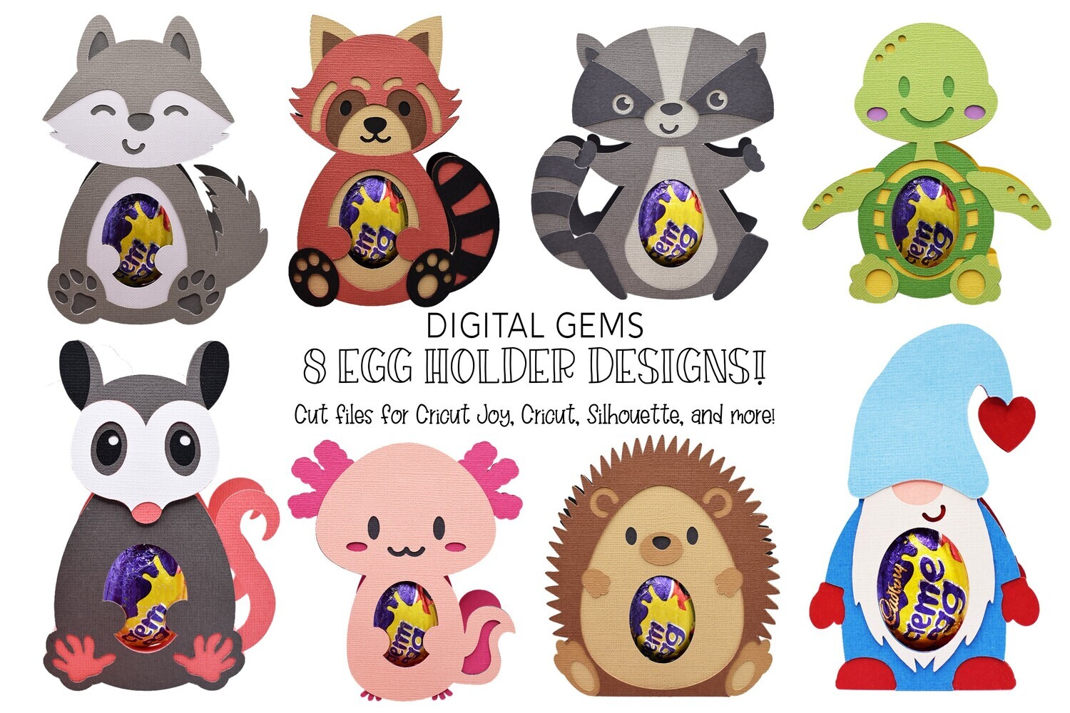 Egg holder bundle! Eight SVG files included!