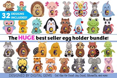 Huge Egg holder bundle!!! 32 SVG files included!