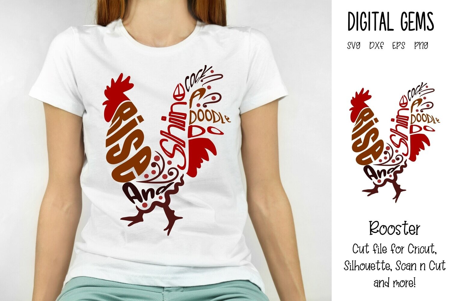 Rooster, Rise and shine design