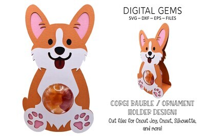 Corgi bauble / ornament holder design