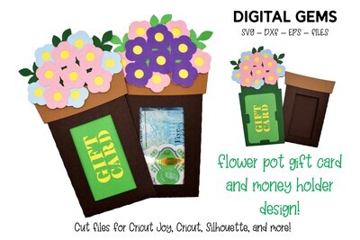 Flower gift card and money holder design
