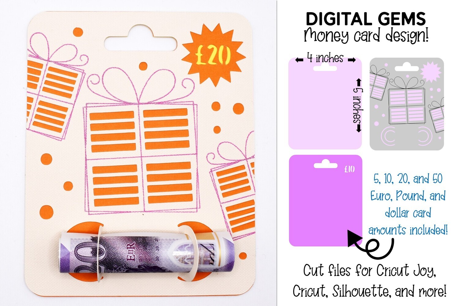 Money card SVG | Birthday present design