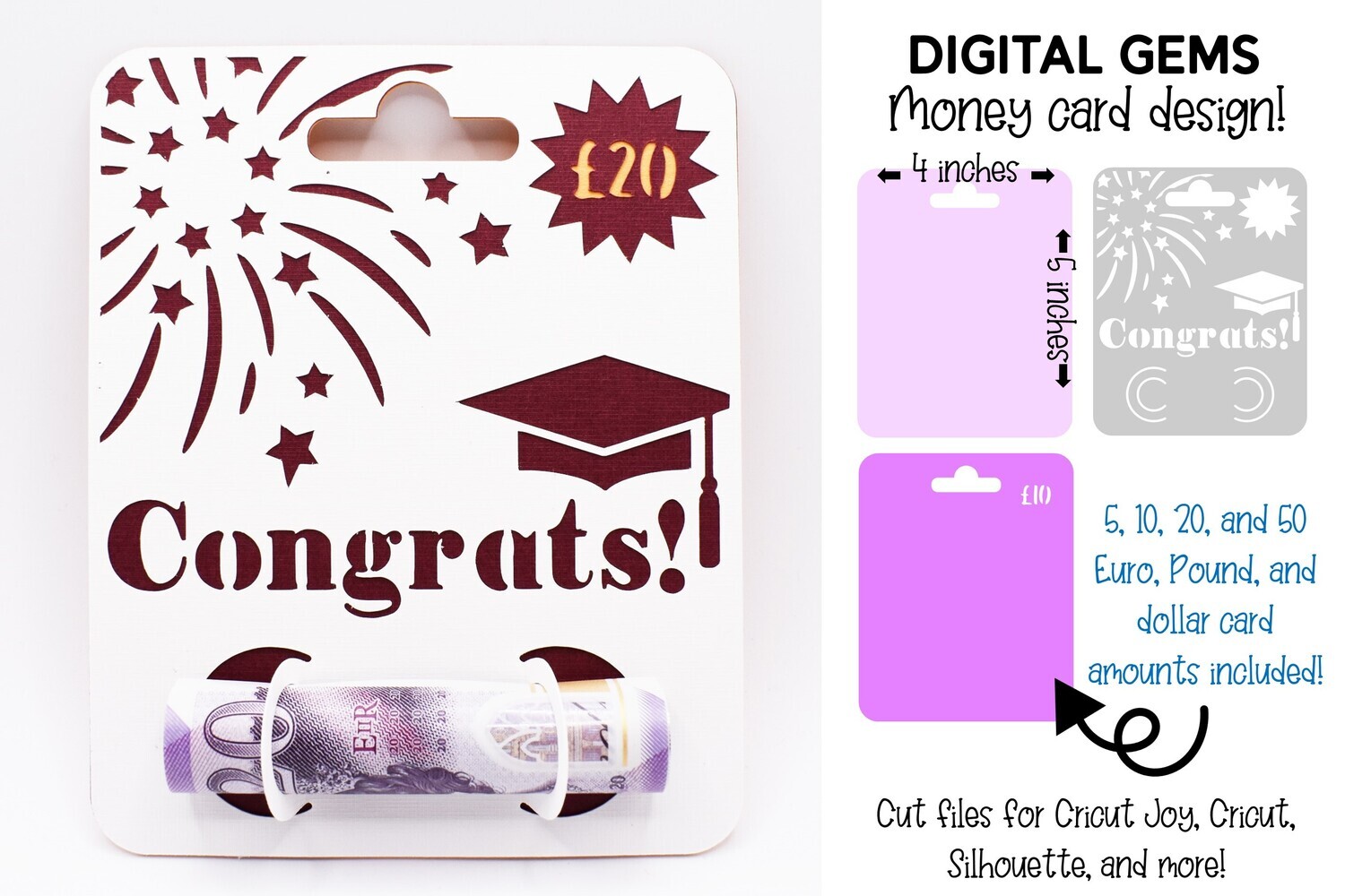 Money card SVG | Graduation design