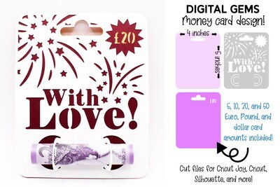 Money card SVG | With love design