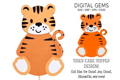 Cake topper SVG | Tiger design