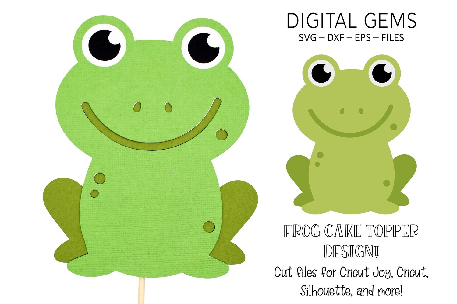 Cake topper SVG | Frog design