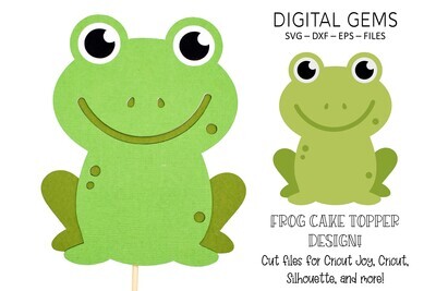 Cake topper SVG | Frog design