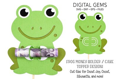 Money card or cake topper SVG | Frog design