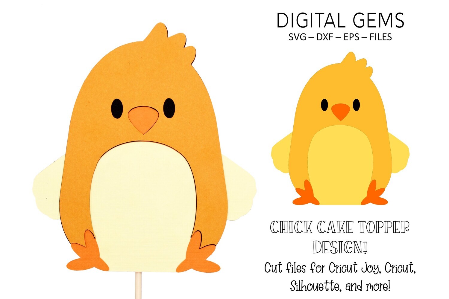 Cake topper SVG | Chick design