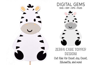 Cake topper SVG | Zebra design