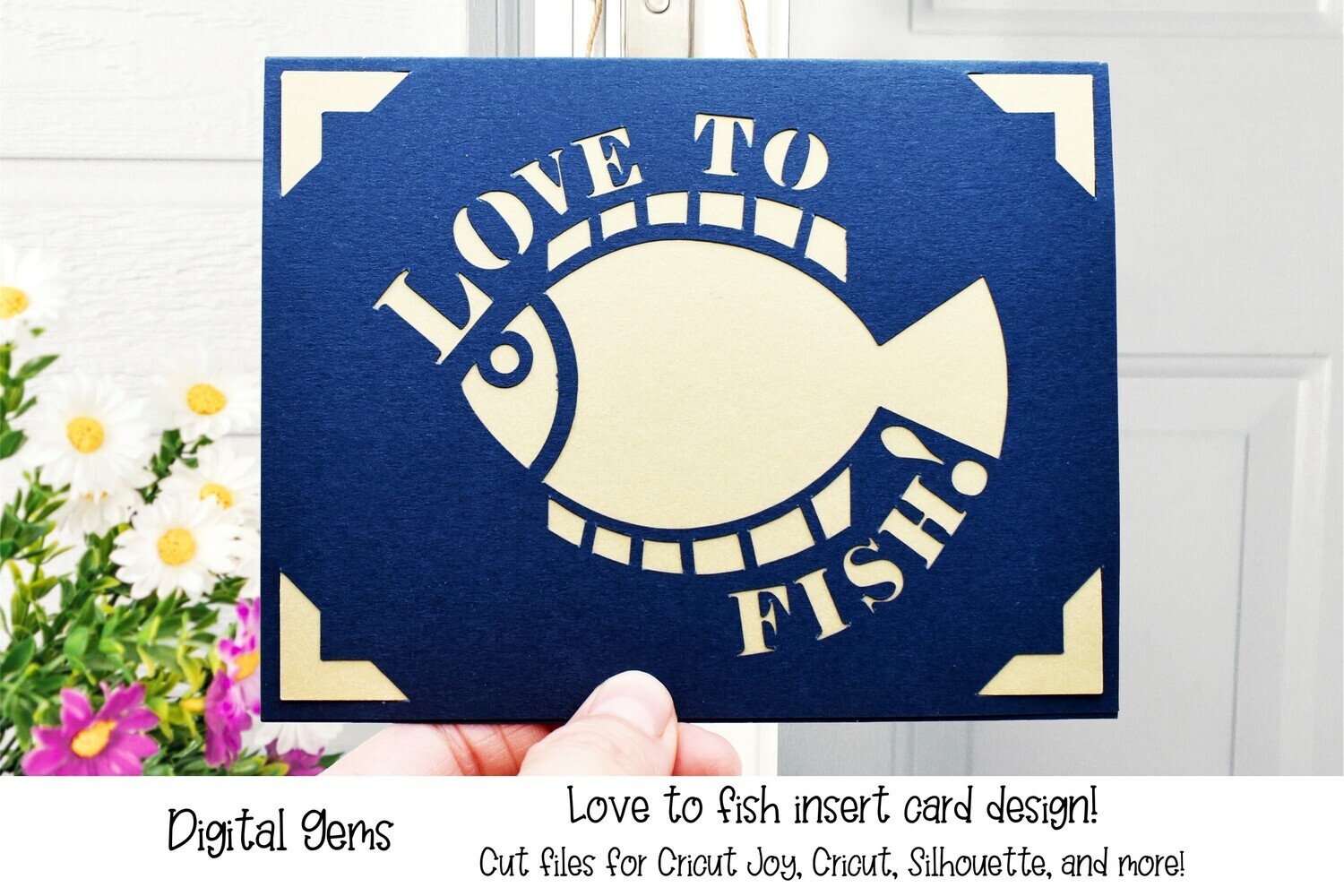 Love to fish card design