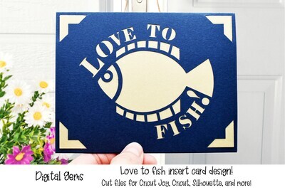 Love to fish card design