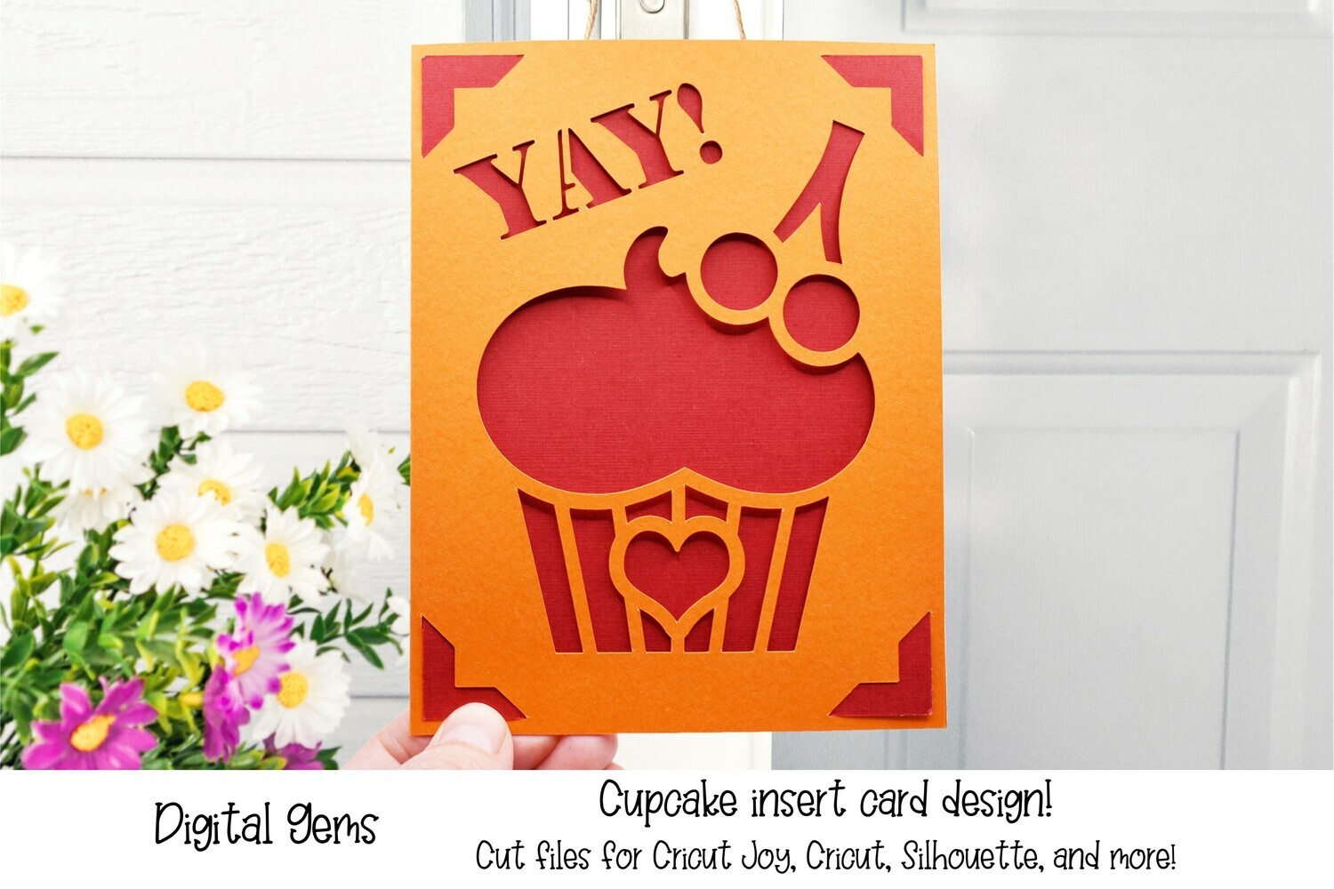 Cupcake birthday card design