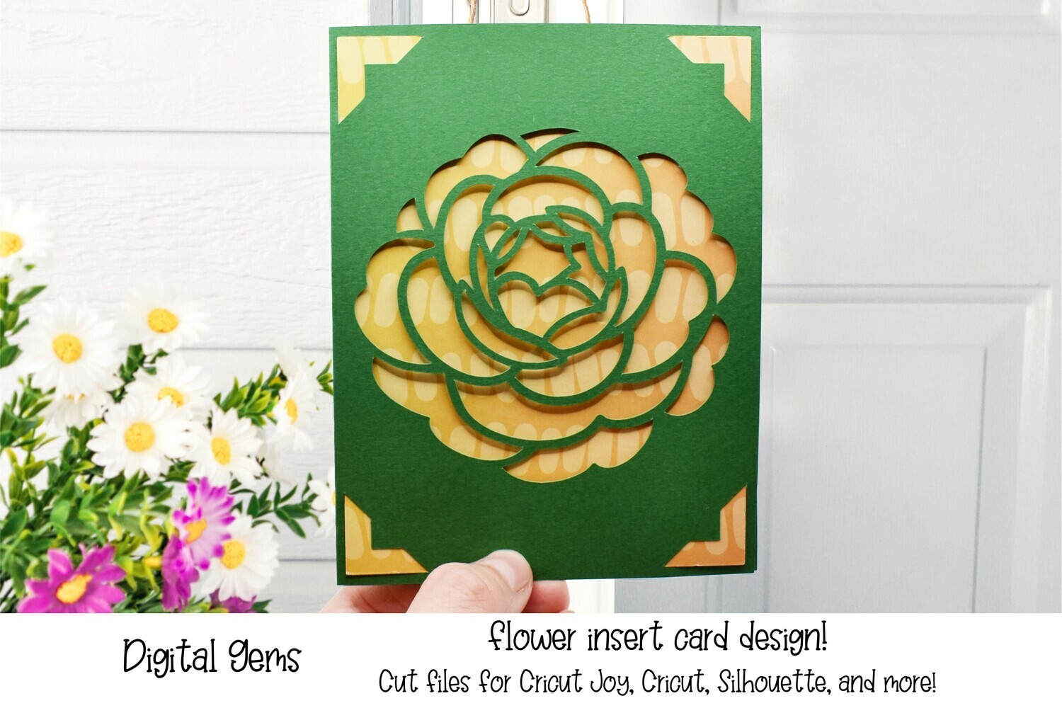 Carnation flower card design