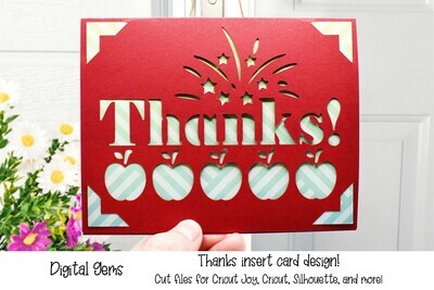 Thanks, Teacher apple card design
