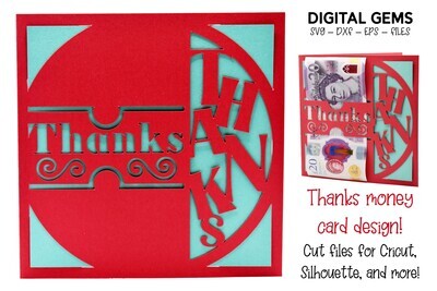 Thanks card design