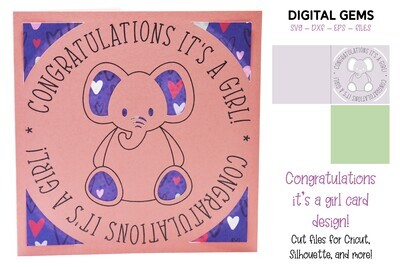 It&#39;s a girl! card design