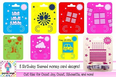 Money card SVG | Eight birthday design bundle