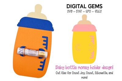 Money card SVG | Baby bottle design