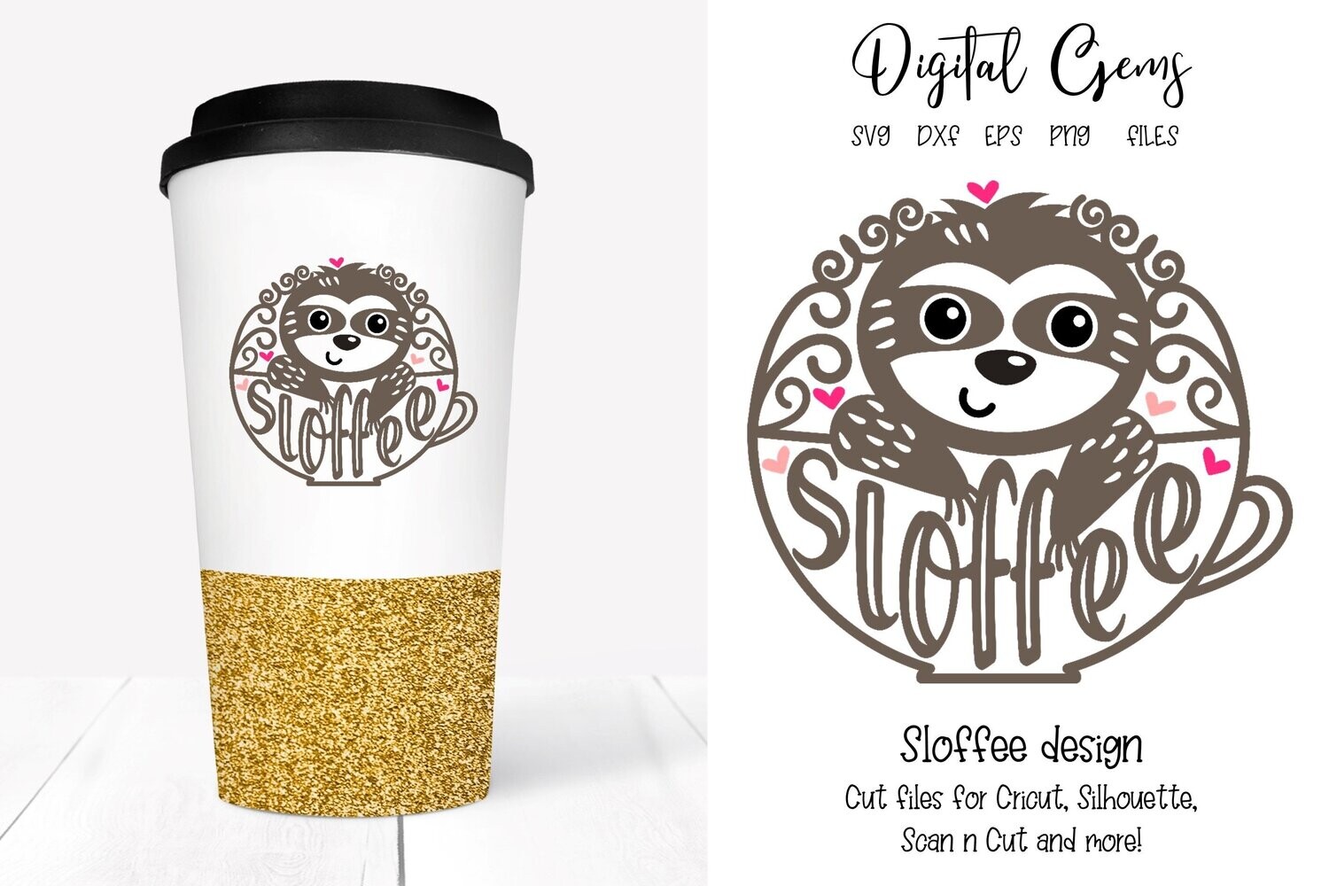 Sloffee / Sloth Coffee SVG file