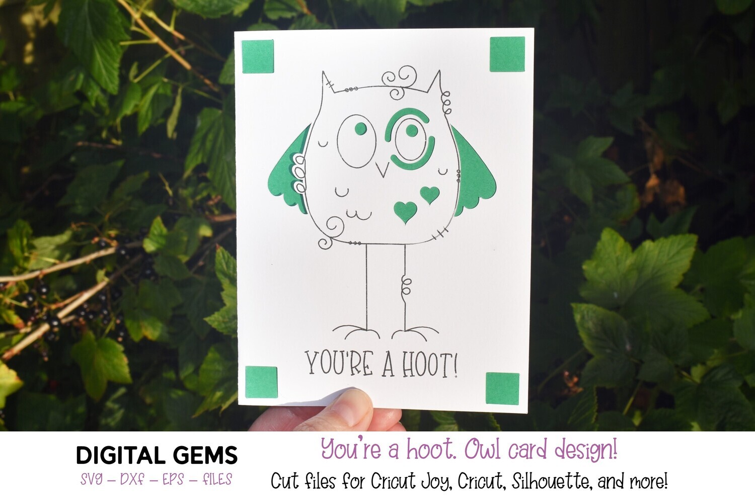 Cricut Joy SVG | You&#39;re a hoot, Owl card.