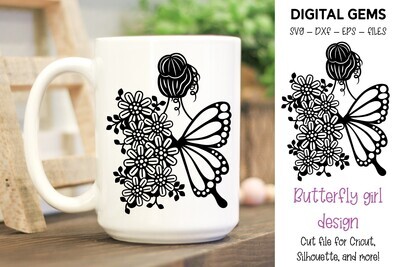 Butterfly girl design