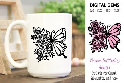 Flower Butterfly design