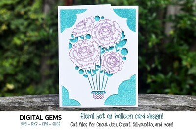 Cricut Joy SVG | Hot air balloon card.
