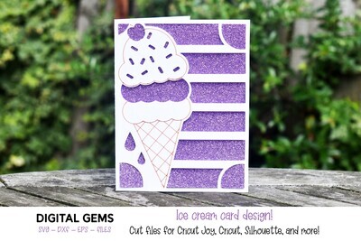 Cricut Joy SVG | Ice cream card.