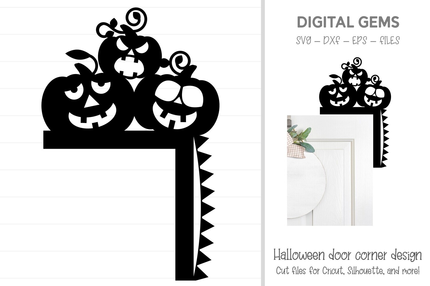 Halloween Pumpkin door corner design