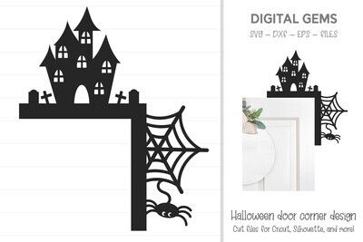 Halloween door corner design