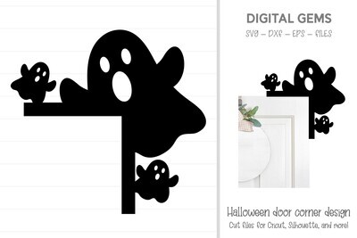 Halloween ghost door corner design