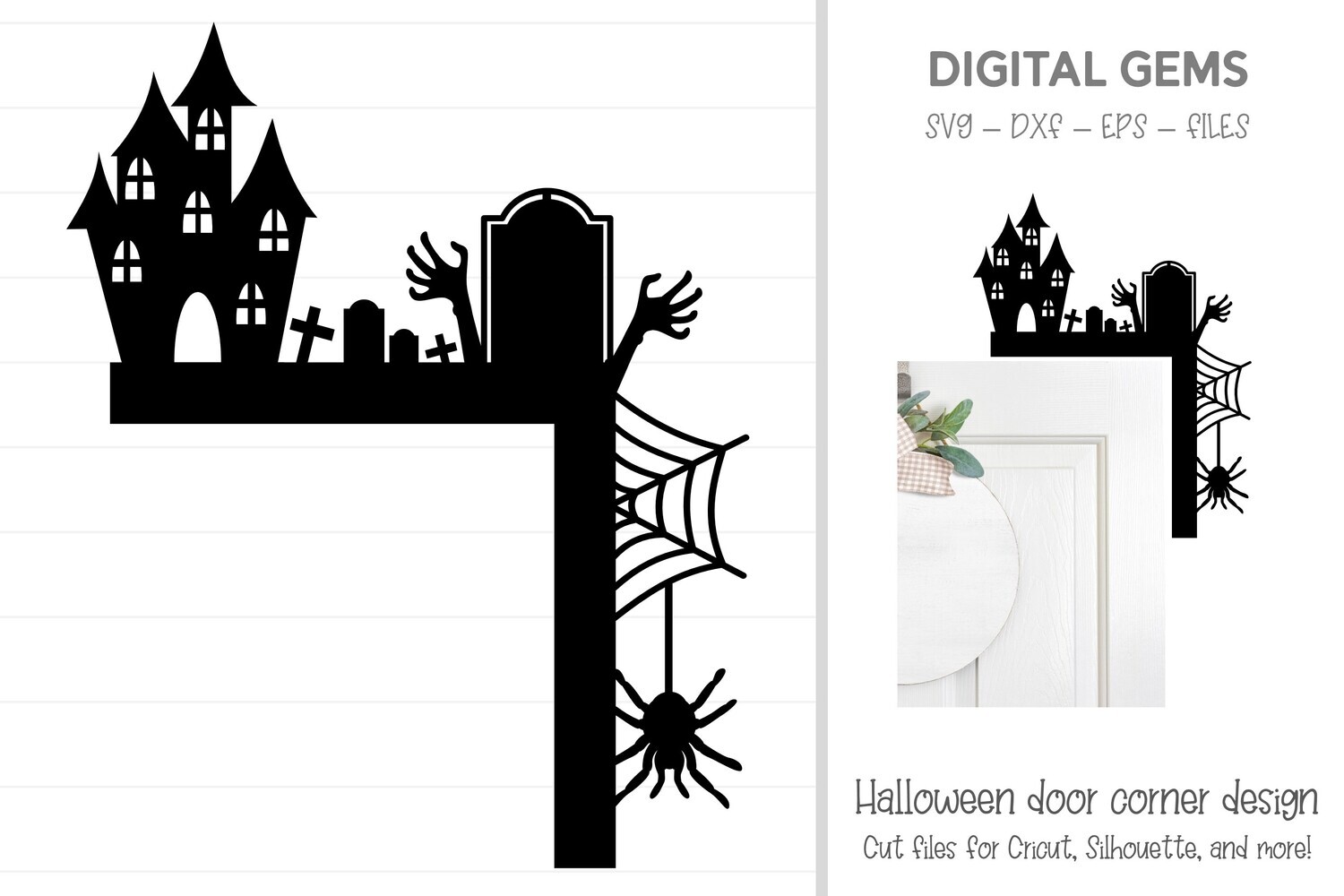 Halloween door corner design