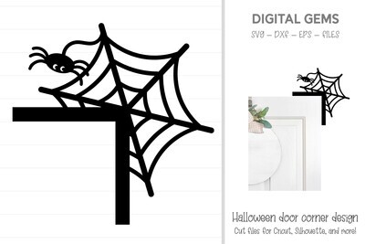 Halloween, Spider web door corner design