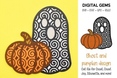 Ghost and Pumpkin design