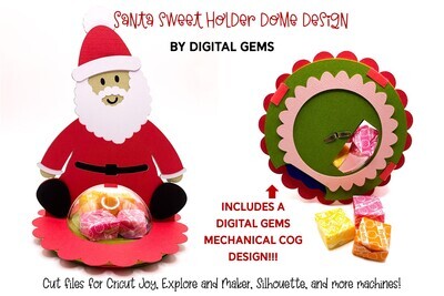 Santa dome sweet holder design
