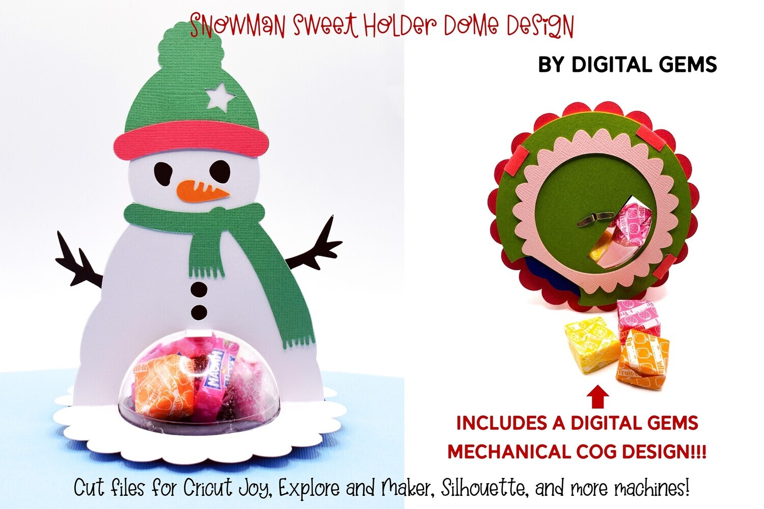 Snowman dome sweet holder design
