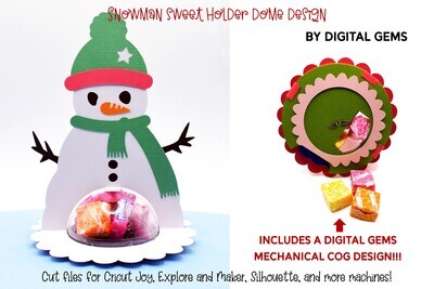 Snowman dome sweet holder design