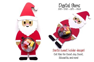 Santa dome sweet holder design