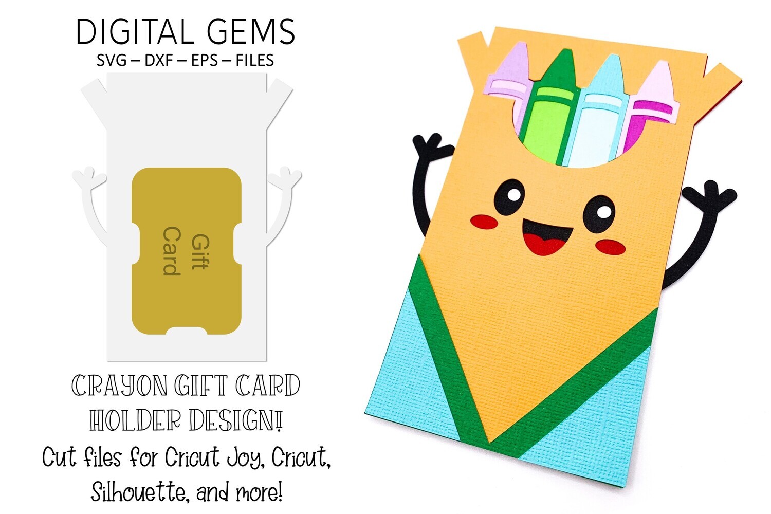 Crayon gift card holder design