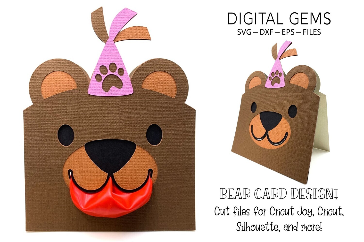 Bear birthday card design