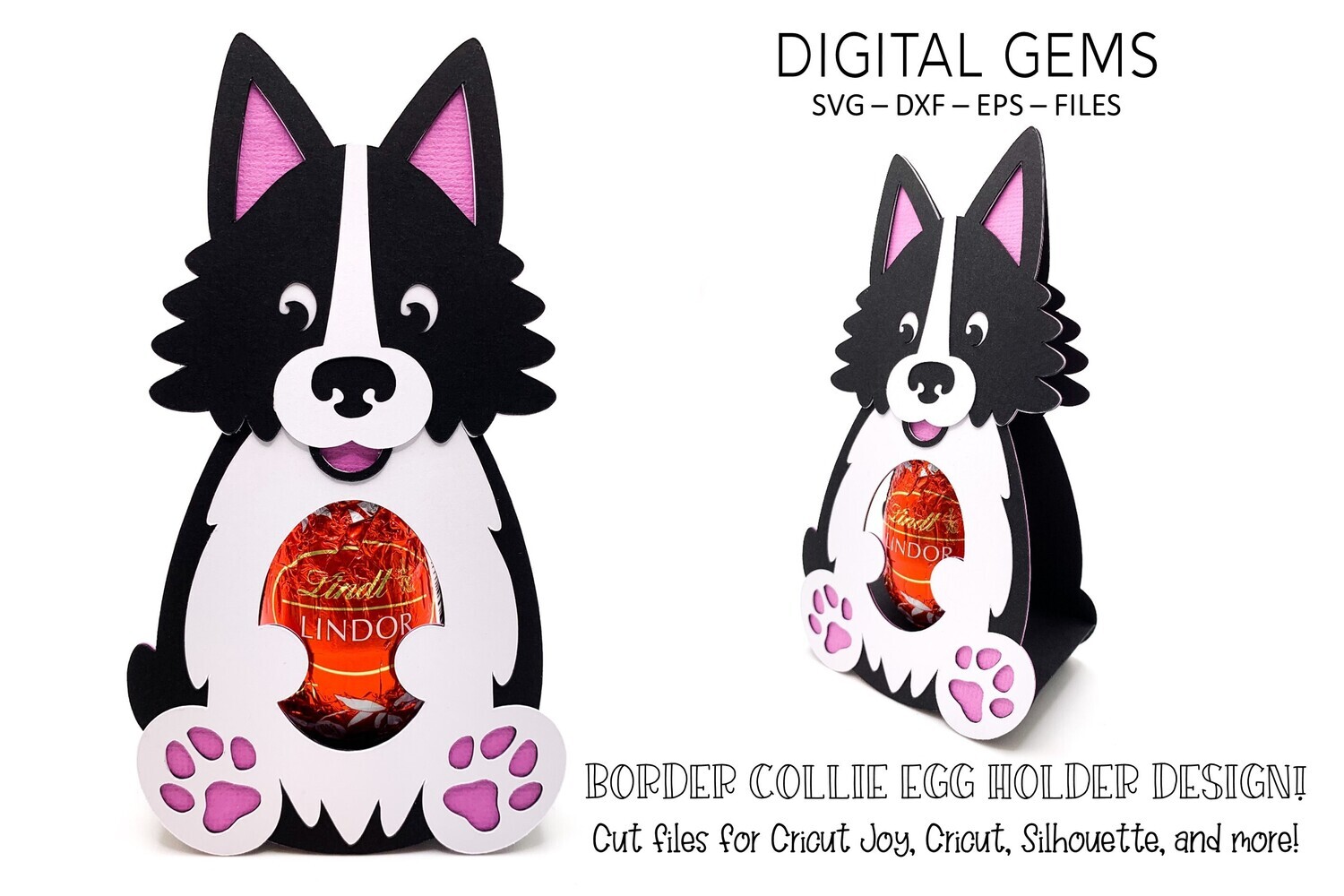 Border Collie Dog egg holder design