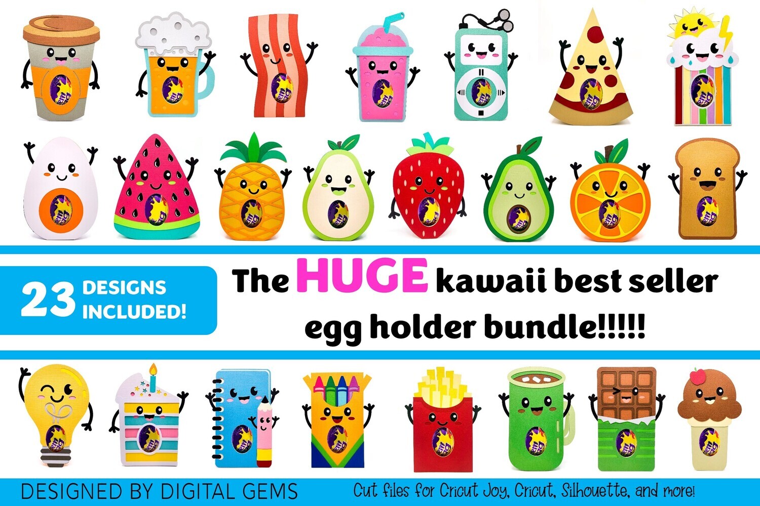 Huge Egg holder bundle!!! 23 SVG files included!
