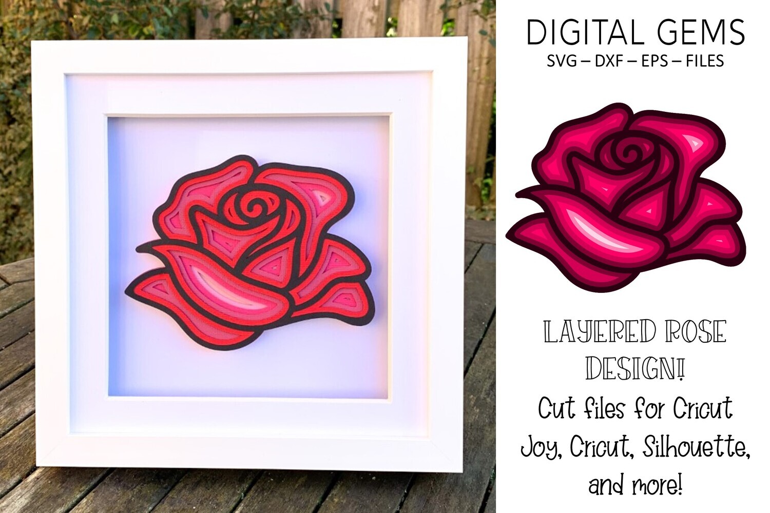 Rose Shadow Box Design